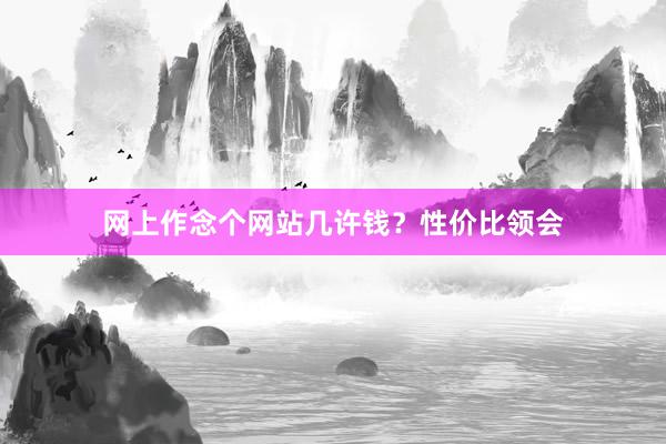 网上作念个网站几许钱？性价比领会